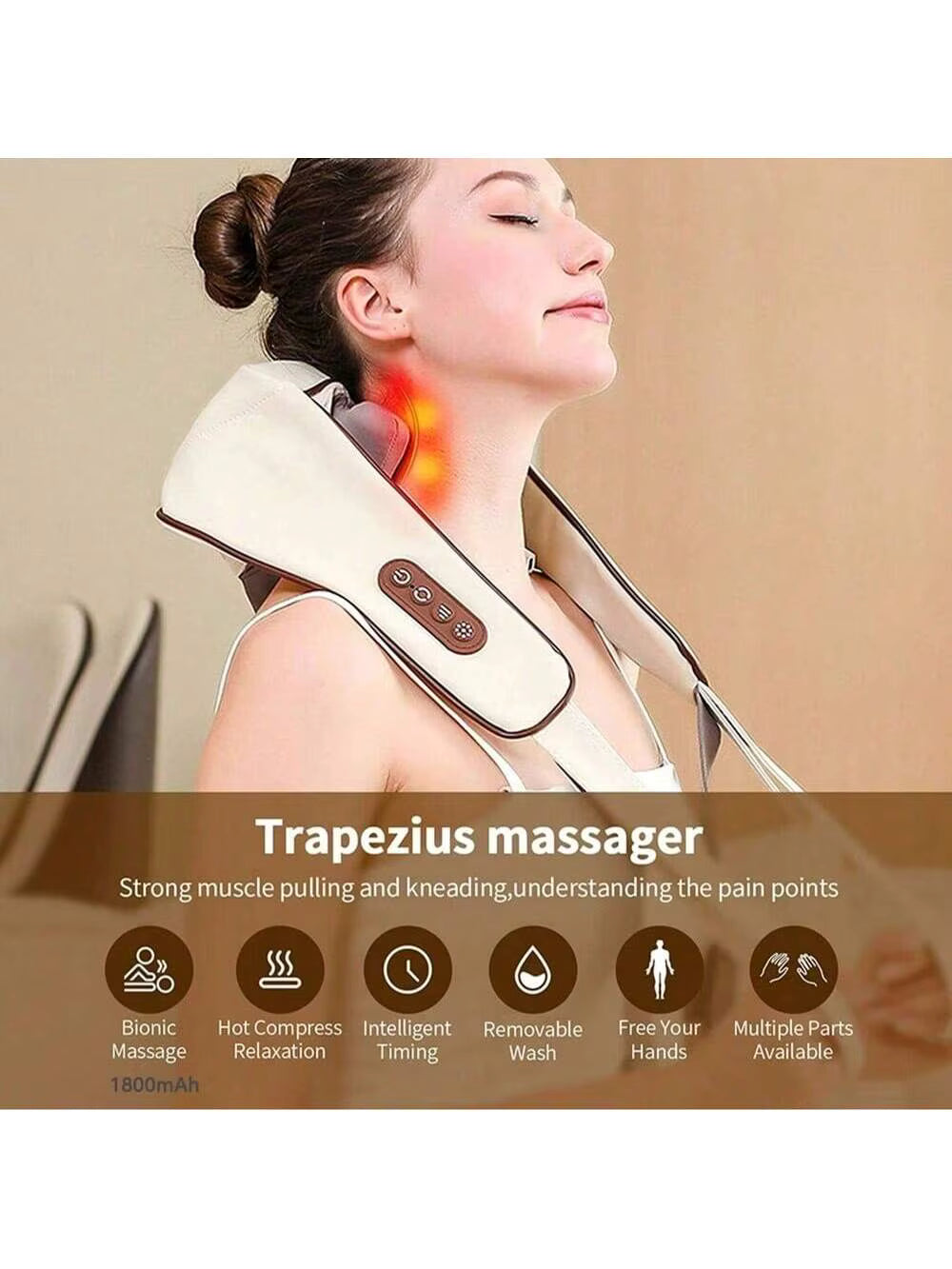 Handheld Wooden Massage Roller – Full Body Trigger Point Massager